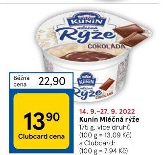 Mléčná rýže Kunín