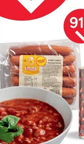 Párky kuřecí pochoutkové DZ Klatovy