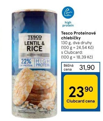Proteinové chlebíčky pufované Tesco