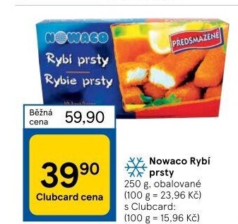 Rybí prsty předsmažené mražené Nowaco