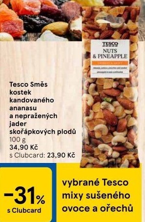 Směs sušeného ovoce a ořechů Tesco