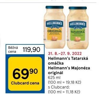 Tatarská omáčka Hellmann'