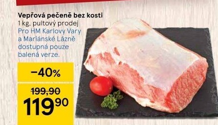Vepřová pečeně bez kosti