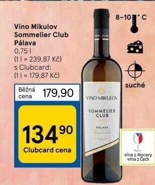 Víno Pálava Sommelier Club Víno Mikulov