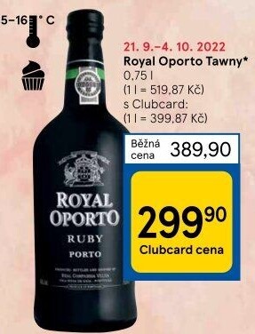 Víno Tawny Royal Oporto Real Companhia Velha