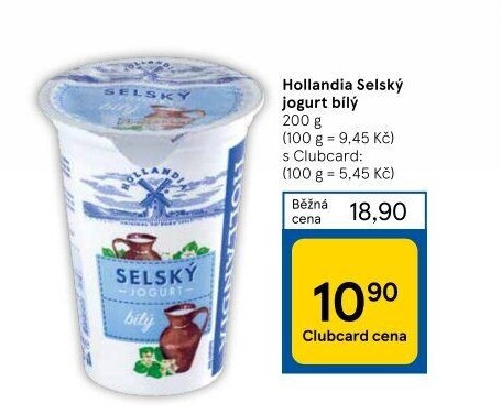 Bílý jogurt selský Hollandia