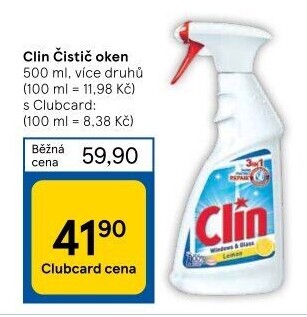 Čističe oken Clin