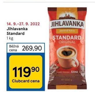 Mletá káva Standard Jihlavanka