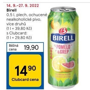 Nealkoholické pivo ochucené Birell