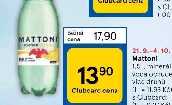 Ochucená voda Mattoni