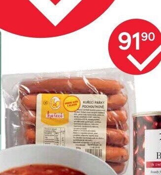 Párky kuřecí pochoutkové DZ Klatovy