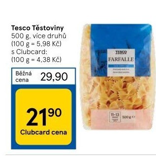 Těstoviny Tesco