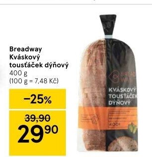 Toustový chléb kváskový dýňový Breadway