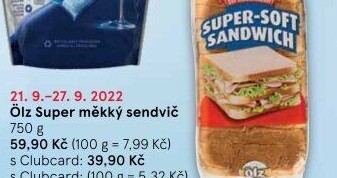 Toustový chléb Sandwich Soft Ölz