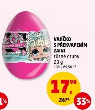 Čokoládové vajíčko s překvapením Zaini
