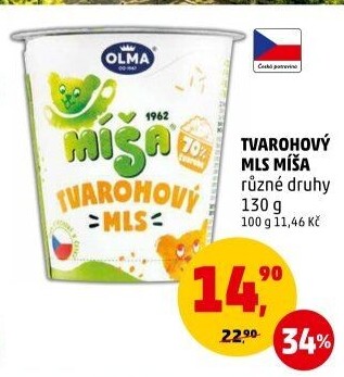 Dezert Tvarohový mls Míša Olma