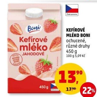 Kefírové mléko ochucené Boni