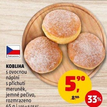Kobliha s ovocnou náplní