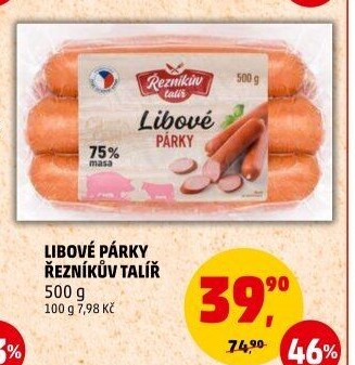 Párky libové Řezníkův talíř
