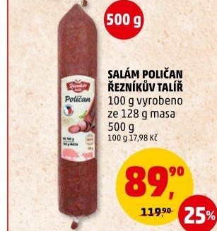 Salám Poličan Řezníkův talíř