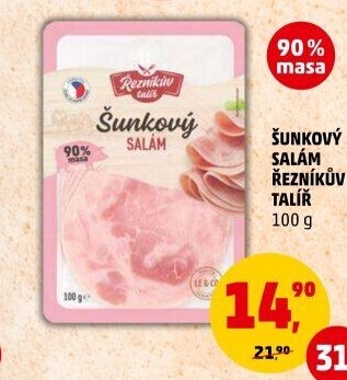 Salám šunkový Řezníkův talíř