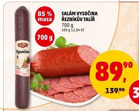 Salám Vysočina Řezníkův talíř