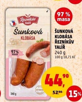 Šunková klobása Řezníkův talíř