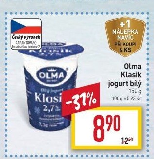 Bílý jogurt Klasik Olma