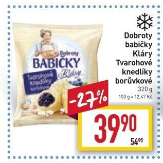 Knedlíky tvarohové mražené Dobroty babičky Kláry