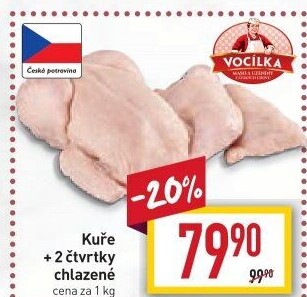 Kuře + 2 čtvrtky Vocílka