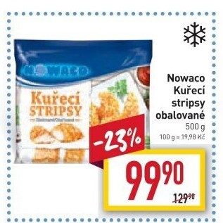 Kuřecí stripsy mražené Nowaco