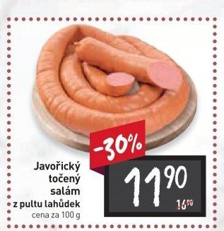Salám javořický točený