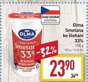 Smetana ke šlehání Olma 33%