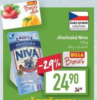 Sýr Niva Jihočeská 50% Madeta