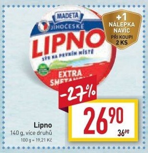 Tavený sýr Jihočeské Lipno Madeta