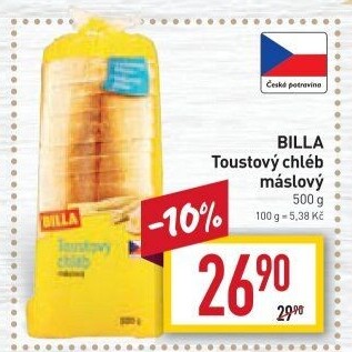 Toustový chléb Billa