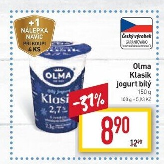 Bílý jogurt Klasik Olma