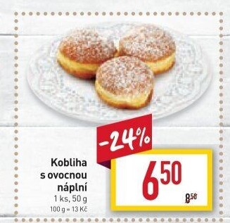 Kobliha s ovocnou náplní