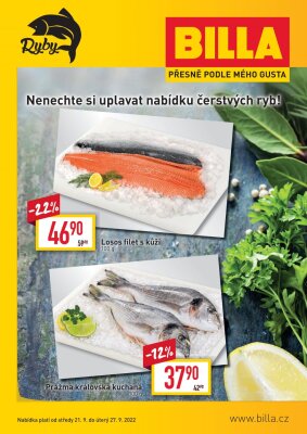 akční leták BILLA 21.9.2022-27.9.2022