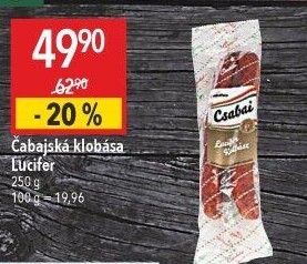 Čabajská klobása Lucifer Csabahús