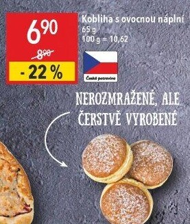 Kobliha s ovocnou náplní