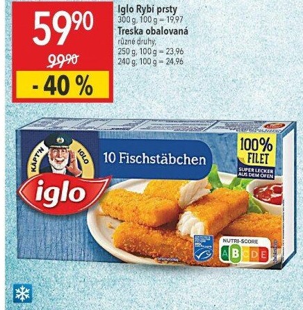 Rybí prsty mražené Iglo