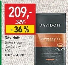 Zrnková káva Espresso 57 Davidoff
