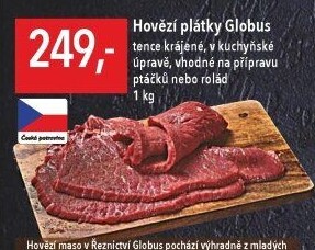 Hovězí plátky Globus