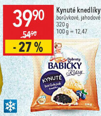Knedlíky kynuté mražené Dobroty babičky Kláry