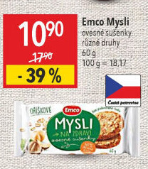 Ovesné sušenky Mysli na zdraví Emco