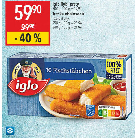 Rybí prsty mražené Iglo