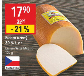 Sýr Eidam uzený 30% Lacrum