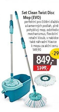 Mop set Clean Twist Disc Mop Leifheit