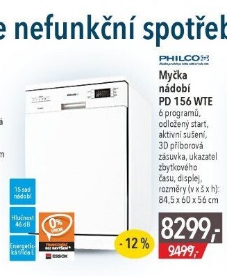 Myčka nádobí Philco PD 156 WTE